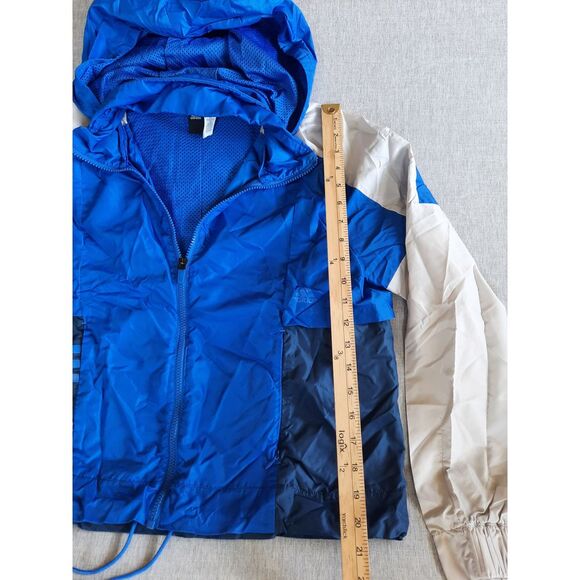 Adidas Women Medium Lightweight Convertible Scuba Style Hoodie Vent Jacket Blue‎ - Picture 2 of 9